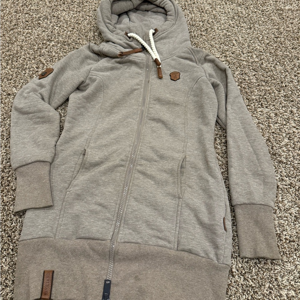 womens Hooded Jacket - Beige